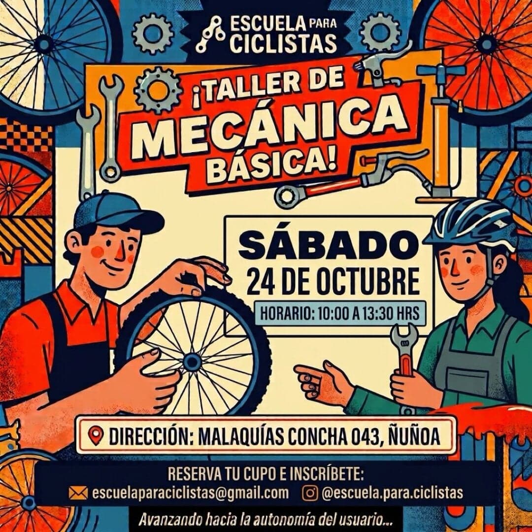 Escuela para Ciclistas - Taller de Mecánica Básica en Ñuñoa