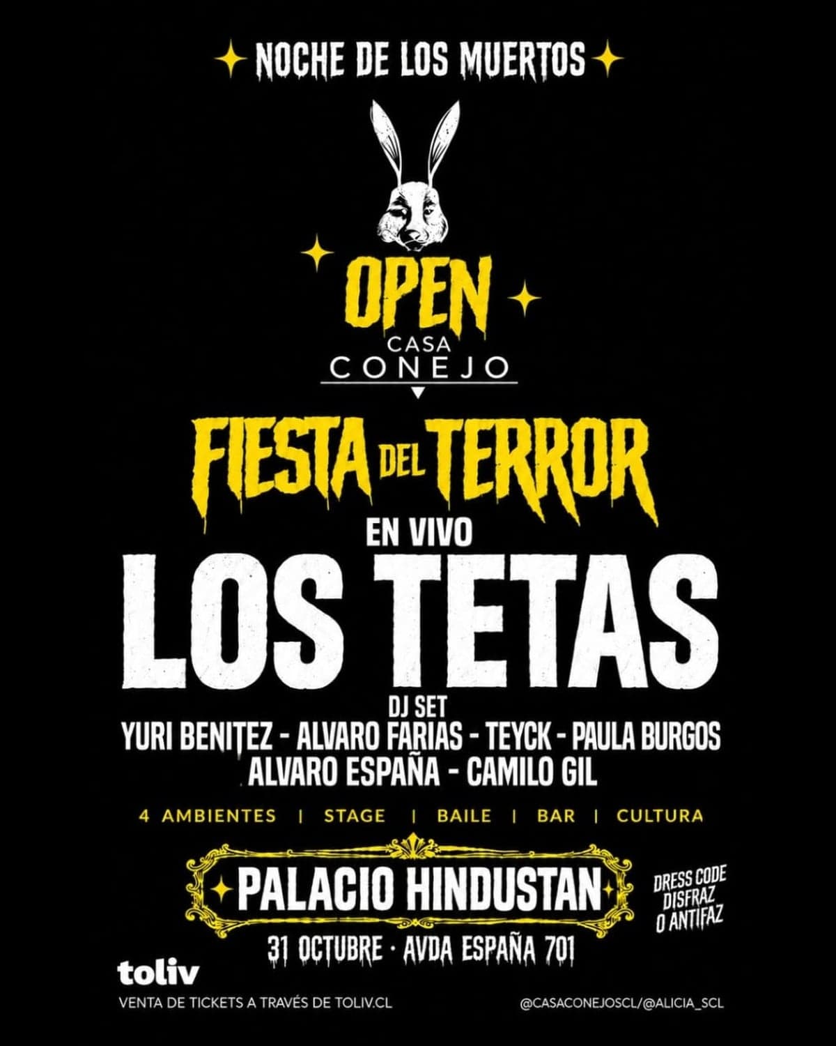 Los Tetas en Palacio Hindustan