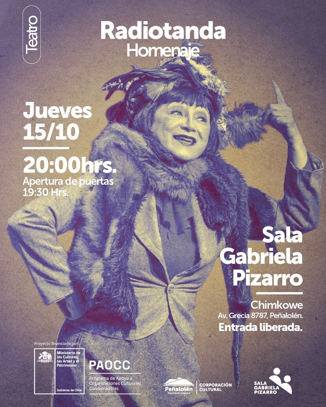 Radiotanda Homenaje en Sala Gabriela Pizarro
