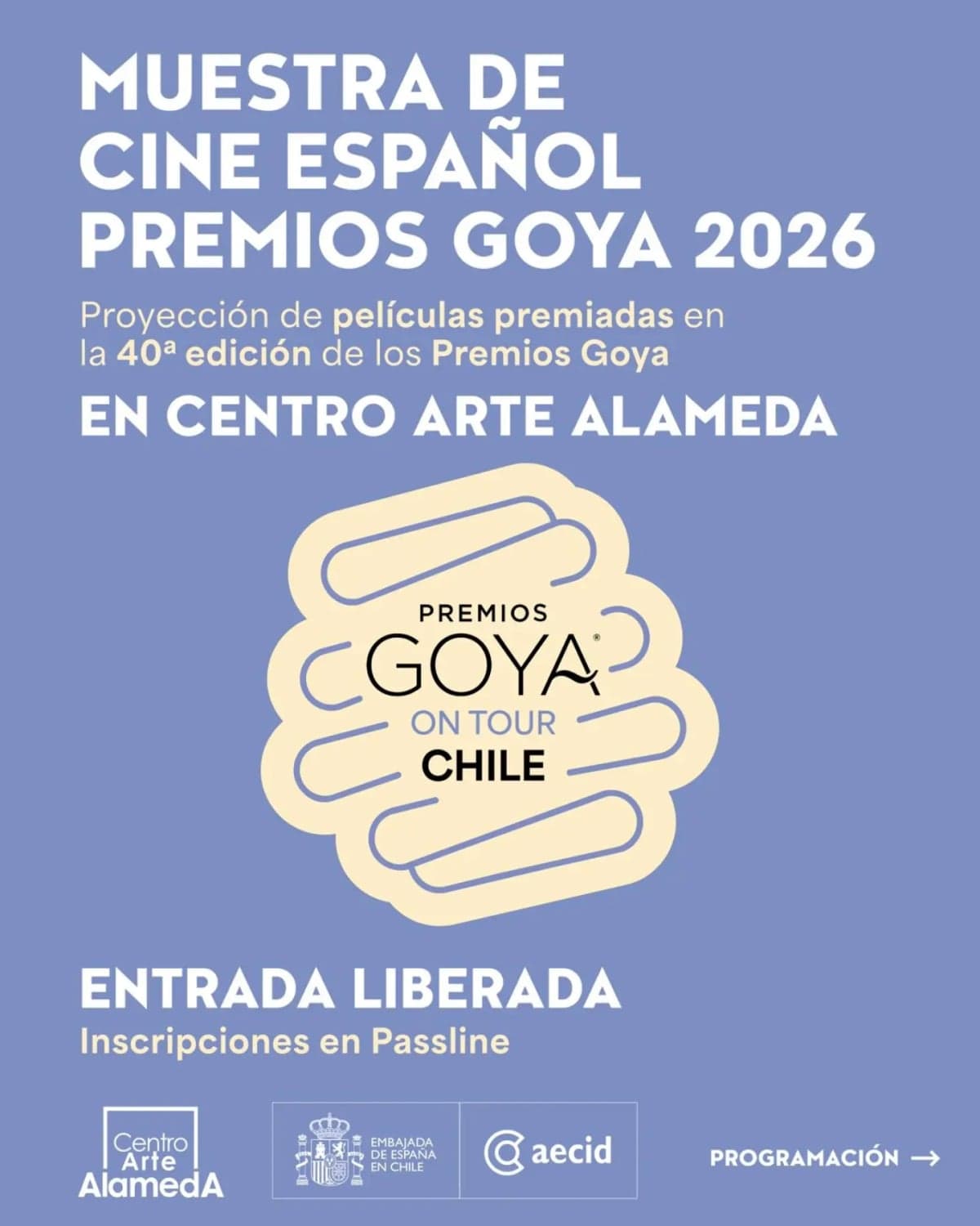 Muestra de cine español premios Goya 2026 en Centro Arte Alameda
