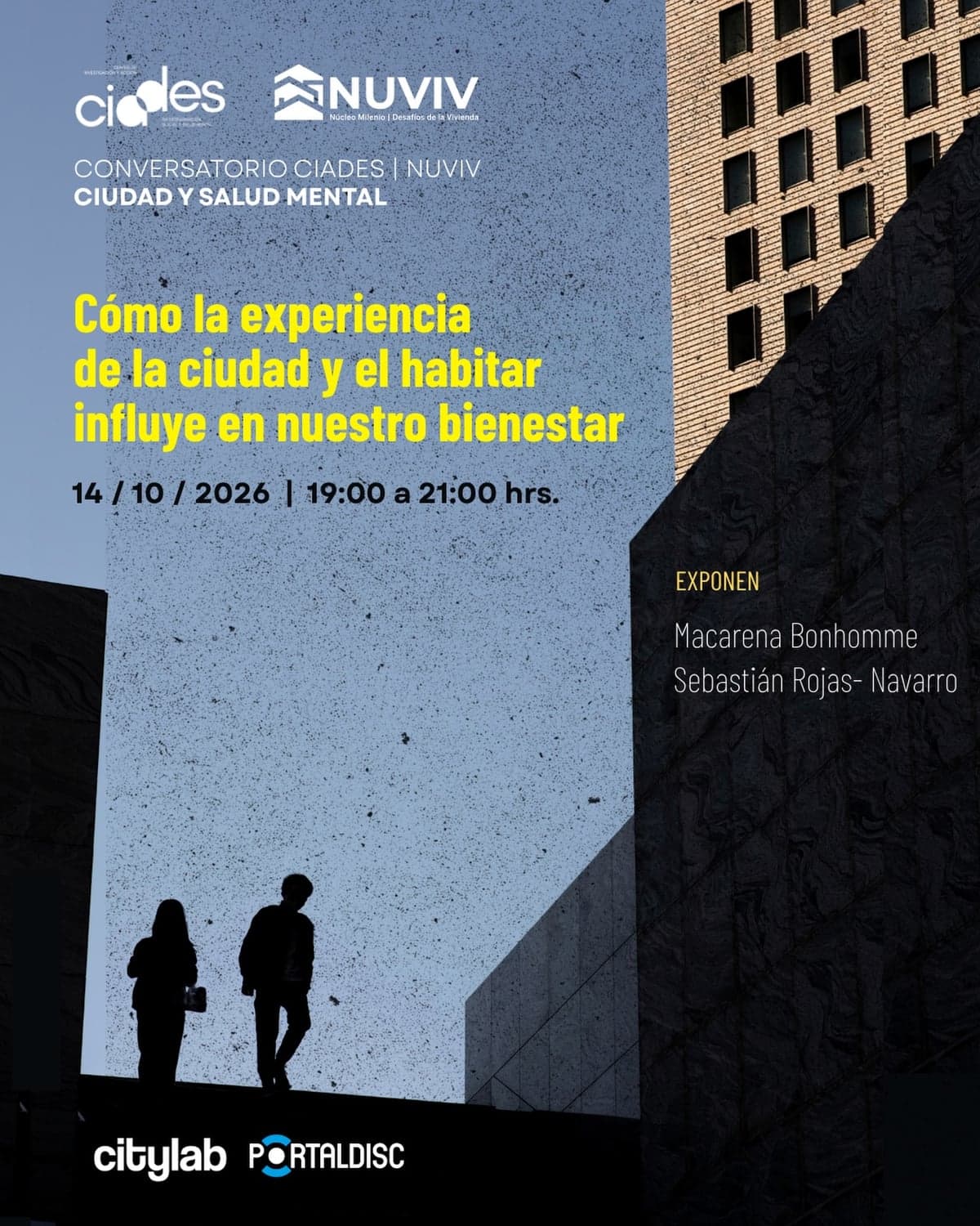 Conversatorio "Ciudad y salud mental" en Citylab Santiago